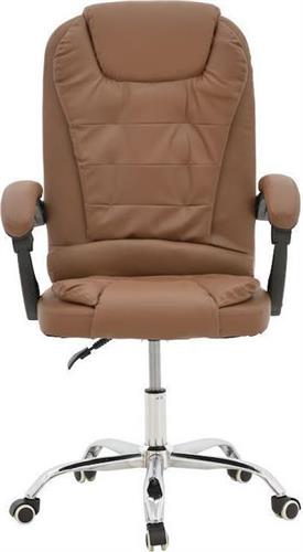 Pakketo Kardi Καρέκλα Διευθυντική με Ανάκλιση Καφέ 270-000022