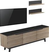 Pakketo Kasia Σύνθετο Σαλονιού Μαύρο Μαρμάρου-Sonoma Μ180xΒ35xΥ48.5cm 230-000077