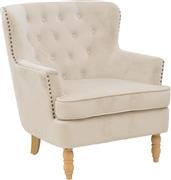 Pakketo Keisi Μπερζέρα Κρεμ 81.5x84x92.5cm 255-000064