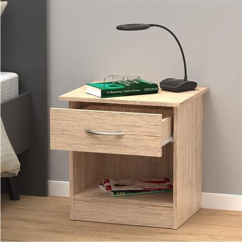 Pakketo Kona Κομοδίνο Ξύλινο Μπεζ 40x34x42cm 248-000027