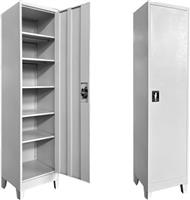 Pakketo Koya Ντουλάπα Γραφείου Μεταλλική με Κλειδαριά Ανοιχτό Γκρι 50x45x190cm 378-000007