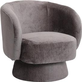 Pakketo Kreslo Πολυθρόνα Περιστρεφόμενη Ανθρακί 78x81x77cm 110-000115