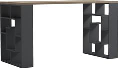 Pakketo Labirent Γραφείο Ξύλινο Ανθρακί-Sonoma 140x60x72cm 230-000237
