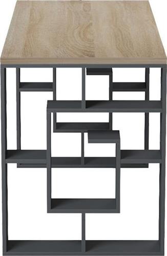 Pakketo Labirent Γραφείο Ξύλινο Ανθρακί-Sonoma 140x60x72cm 230-000237
