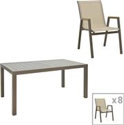 Pakketo Lafla-Azelie Σετ Τραπεζαρίας Εξωτερικού Χώρου Σαμπανιζέ 9τμχ 288-000030