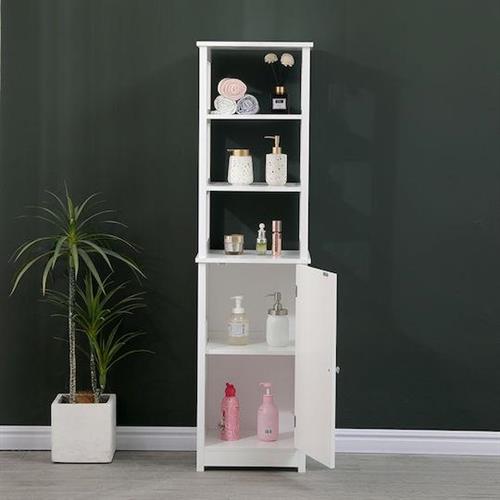 Pakketo Larben Στήλη Μπάνιου Δαπέδου Μ40xΒ33xΥ150cm Λευκή 370-000032