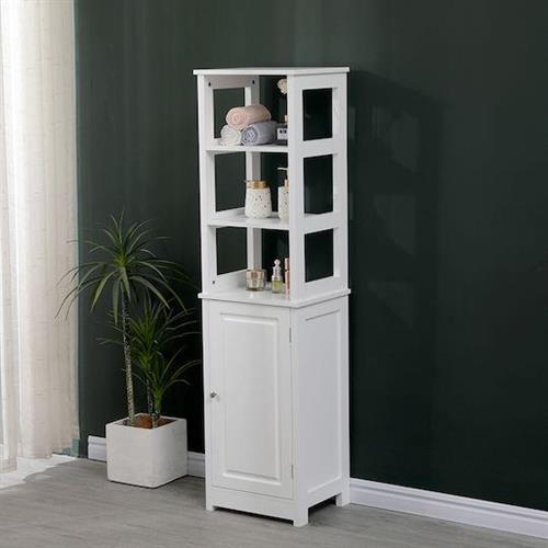 Pakketo Larben Στήλη Μπάνιου Δαπέδου Μ40xΒ33xΥ150cm Λευκή 370-000032