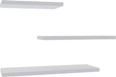 Pakketo Leila Ράφια Τοίχου Λευκή Σετ 3τμχ 50x14x2cm 120-000466
