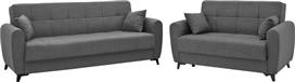 Pakketo Lincoln Σετ Σαλονιού 3θέσιος & 2θέσιος Ανθρακί 328-000039