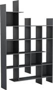 Pakketo Manco Βιβλιοθήκη Ανθρακί 122x25.5x188cm 230-000227