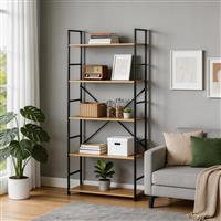 Pakketo Manlo Βιβλιοθήκη Oak 58.6x23.5x144cm 085-000041