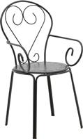 Pakketo Monasty Καρέκλα Φερ Φορζέ Μεταλλική Μαύρο 49x55x90cm 308-000005