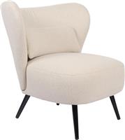 Pakketo Nagreta Μπερζέρα Κρεμ-Μαύρη Απόχρωση 77x73x74cm 393-000012