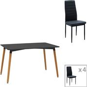 Pakketo Natali-Parker Τραπεζαρία Σετ 5τμχ 80x120cm 200-001156