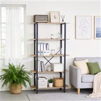 Pakketo Nebranzo Βιβλιοθήκη Oak 80x34x155.3cm 085-000046