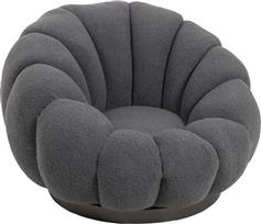Pakketo Nester Πολυθρόνα Περιστρεφόμενη Γκρι 98x97x69cm 110-000087