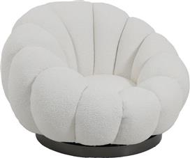 Pakketo Nester Πολυθρόνα Περιστρεφόμενη Λευκό 98x97x69cm 110-000086