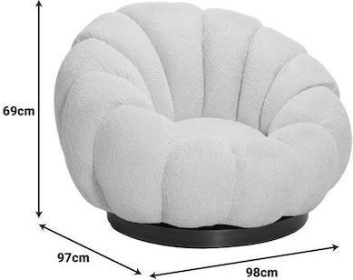 Pakketo Nester Πολυθρόνα Περιστρεφόμενη Σάπιο Μήλο 98x97x69cm 110-000112