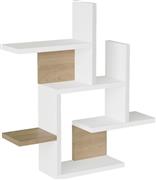 Pakketo Nogara Ράφι Τοίχου Φυσική-Λευκή Απόχρωση 62.6x14.5x66.2cm 176-000227
