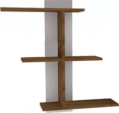 Pakketo Norman Ράφι Τοίχου Καρυδί-Λευκή 110x19.5x90cm 120-000453