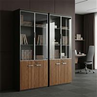 Pakketo Oscar Ντουλάπα Γραφείου Ξύλινη Καρυδί-Ανθρακί 160x40x200cm 246-000034