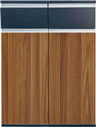 Pakketo Oscar Ντουλάπι Γραφείου Ξύλινο Καρυδί-Ανθρακί 80x40x120cm 246-000030