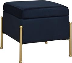 Pakketo Panton Σκαμπό Σαλονιού με Αποθηκευτικό Χώρο Επενδυμένο με Βελούδο Μαύρη Απόχρωση 40x40x36.5cm 257-000034