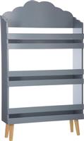 Pakketo Penzia Βιβλιοθήκη Δαπέδου Ξύλινη Γκρι 58x18x100cm 199-000648