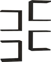 Pakketo Perari Ράφια Τοίχου Σκούρο Καρυδί Σετ 4τμχ 30x19.6x30cm 120-000563