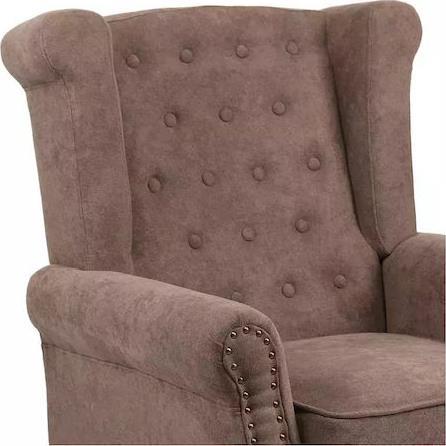Pakketo Piore Πολυθρόνα Σκούρο Καφέ-Καρυδί 77x80x106cm 255-000067