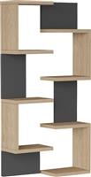 Pakketo Pomar Ράφι Τοίχου Φυσικό-Ανθρακί 47.2x14.5x92.5cm 176-000230