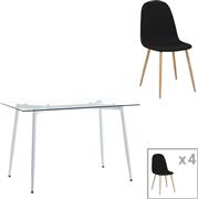 Pakketo Quana-Bella Τραπεζαρία Σετ 5τμχ 70x120cm 200-001226
