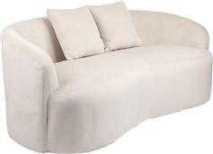 Pakketo Raini Διθέσιος Καναπές Βελούδινος Κρεμ 178x82cm 255-000059