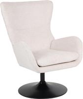 Pakketo Refria Πολυθρόνα Relax Περιστρεφόμενη Κρεμ 81x72x97cm 255-000087
