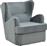 Pakketo Regalo Πολυθρόνα Relax Βελούδινη Ανθρακί 75x88x85cm 392-000009