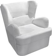 Pakketo Regalo Πολυθρόνα Relax Βελούδινη Λευκή 75x88x85cm 392-000008
