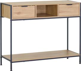 Pakketo Regando Κονσόλα Ξύλινη Oak-Μαύρο Μ100xΠ35xΥ80cm 085-000027