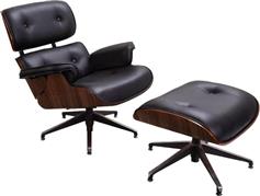Pakketo Rembus Relax Πολυθρόνα με Υποπόδιο Μαύρο 83x93x83cm 284-000001