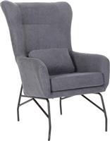Pakketo Rimbo Πολυθρόνα Ανοιχτό Γκρι-Μαύρο 66x81x102cm 024-000037