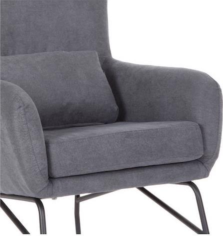 Pakketo Rimbo Πολυθρόνα Ανοιχτό Γκρι-Μαύρο 66x81x102cm 024-000037