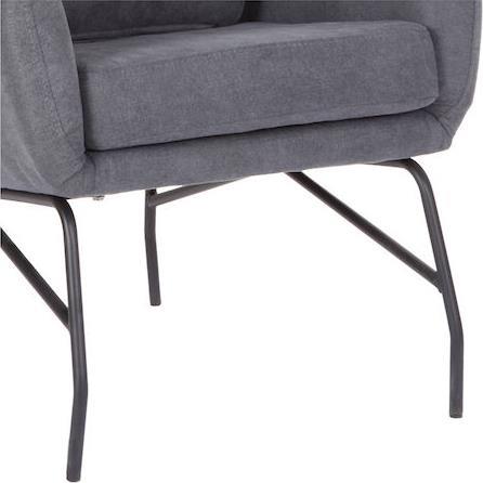 Pakketo Rimbo Πολυθρόνα Ανοιχτό Γκρι-Μαύρο 66x81x102cm 024-000037