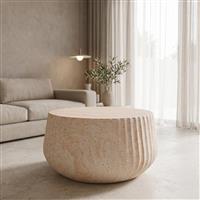 Pakketo Rongo Στρογγυλό Κεντρικό Τραπεζάκι Μ80xΠ80xΥ41cm 419-000008
