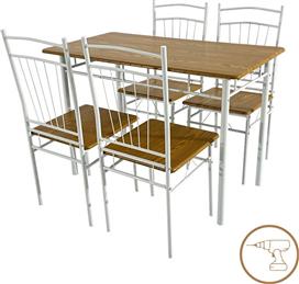 Pakketo Roza II Τραπεζαρία Σετ 5τμχ 110x60cm 374-000001