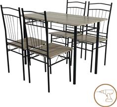 Pakketo Roza II Τραπεζαρία Σετ 5τμχ 110x60cm 374-000002