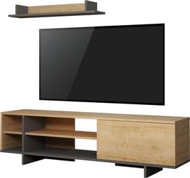 Pakketo Saloon Σύνθετο Σαλονιού Ανθρακί-Oak Μ160xΒ35.5xΥ44cm 119-001228