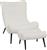 Pakketo Silla Πολυθρόνα με Υποπόδιο Λευκή 97x80x100cm 110-000095