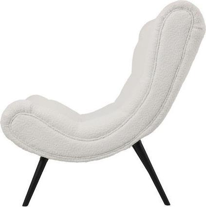 Pakketo Silla Πολυθρόνα με Υποπόδιο Λευκή 97x80x100cm 110-000095