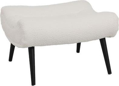 Pakketo Silla Πολυθρόνα με Υποπόδιο Λευκή 97x80x100cm 110-000095