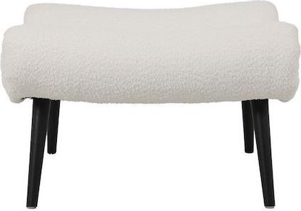 Pakketo Silla Πολυθρόνα με Υποπόδιο Λευκή 97x80x100cm 110-000095