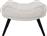Pakketo Silla Πολυθρόνα με Υποπόδιο Λευκή 97x80x100cm 110-000095